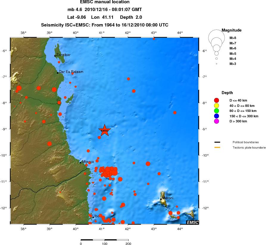 regional historical seismicity