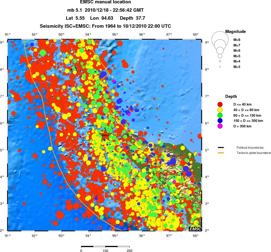 regional historical seismicity