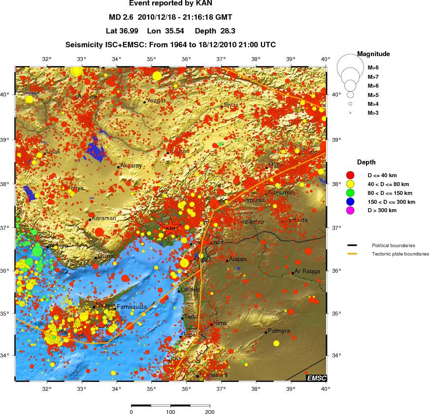 regional historical seismicity