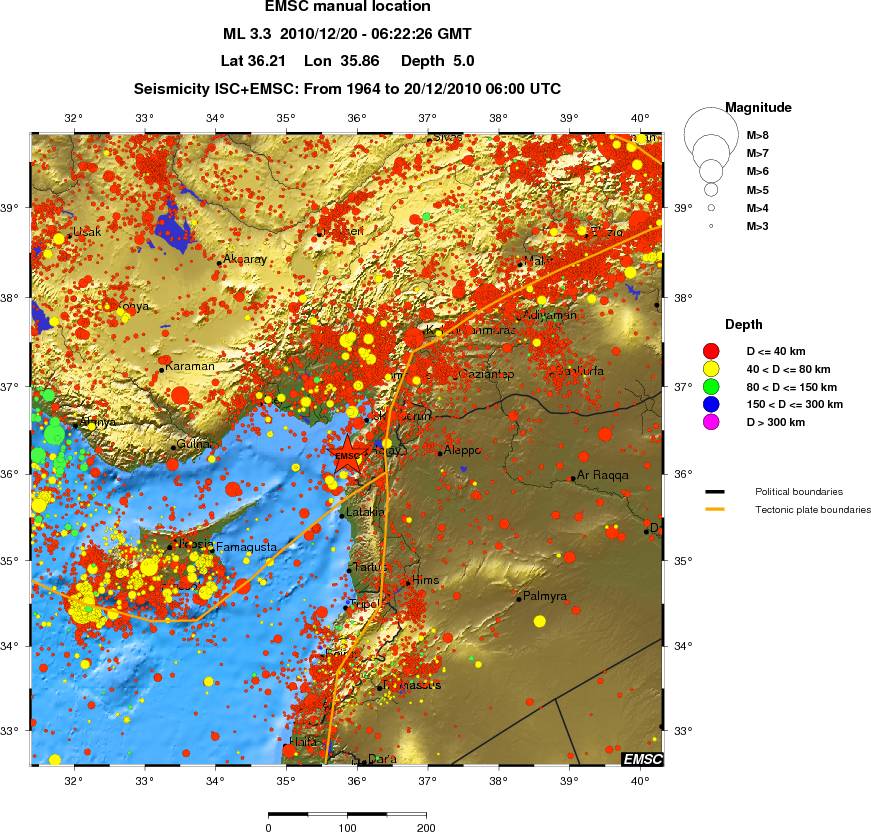 regional historical seismicity