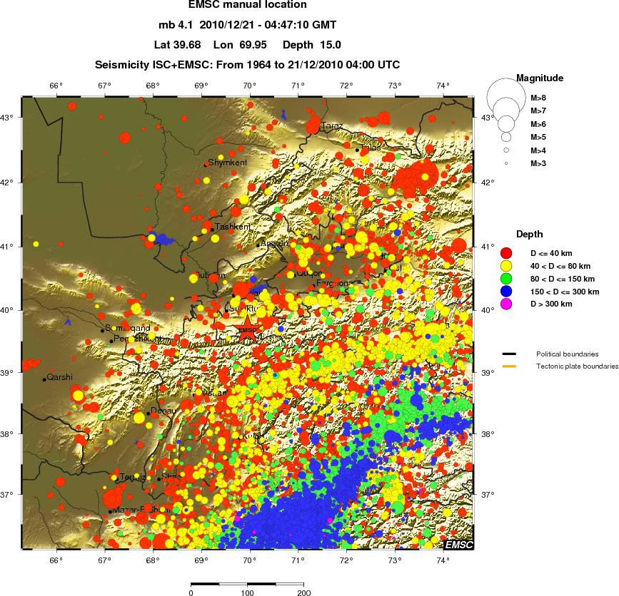 regional historical seismicity