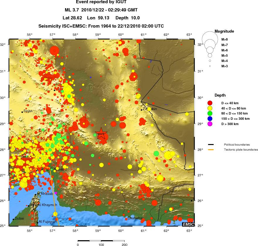 regional historical seismicity