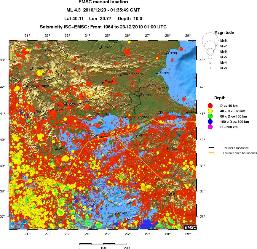 regional historical seismicity