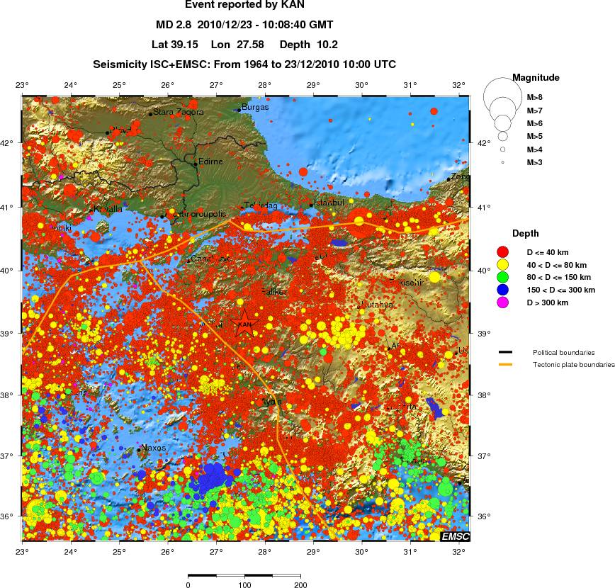 regional historical seismicity