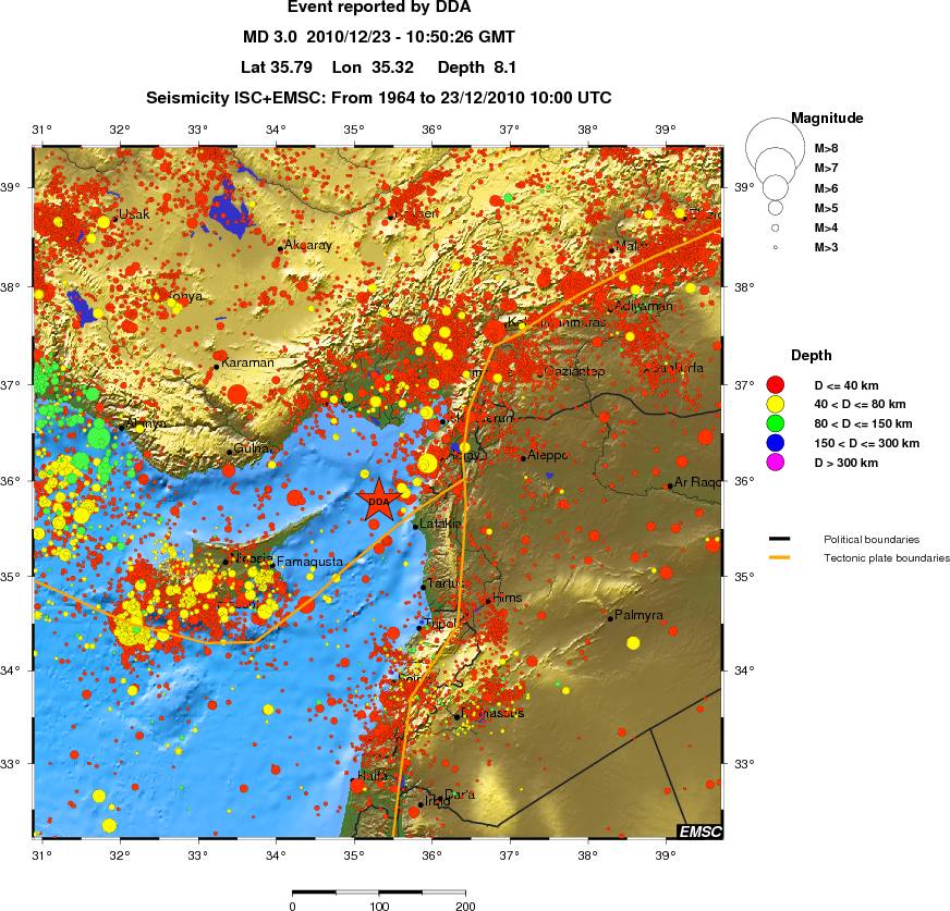 regional historical seismicity