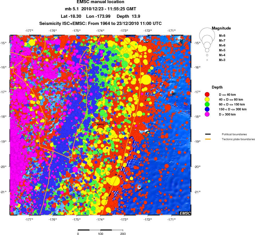 regional historical seismicity