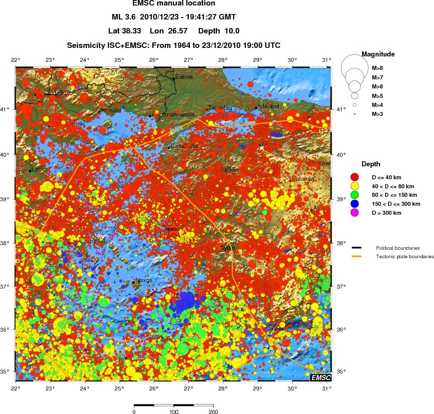 regional historical seismicity