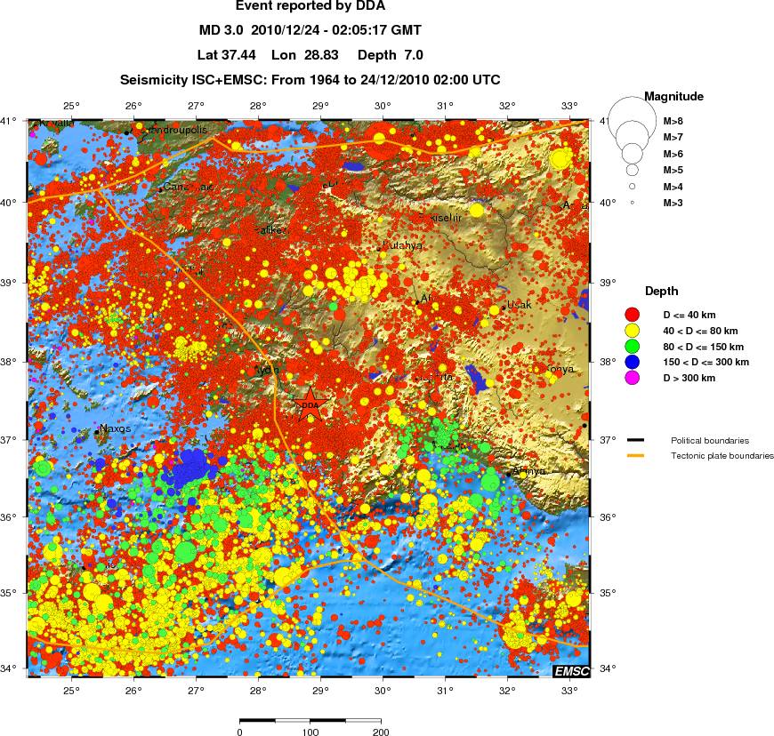regional historical seismicity