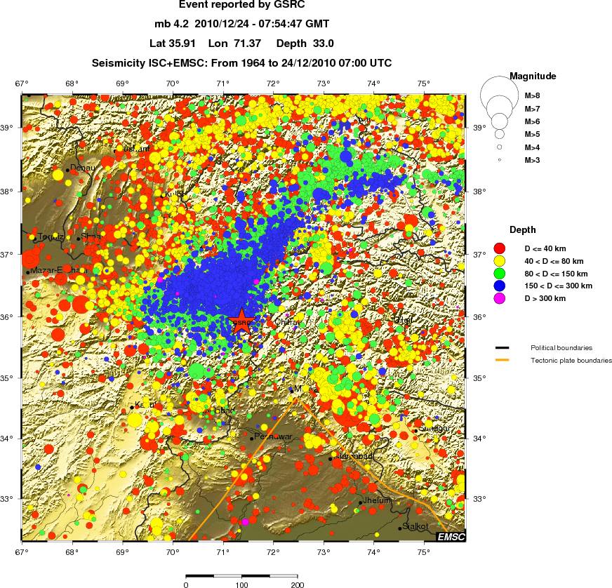 regional historical seismicity