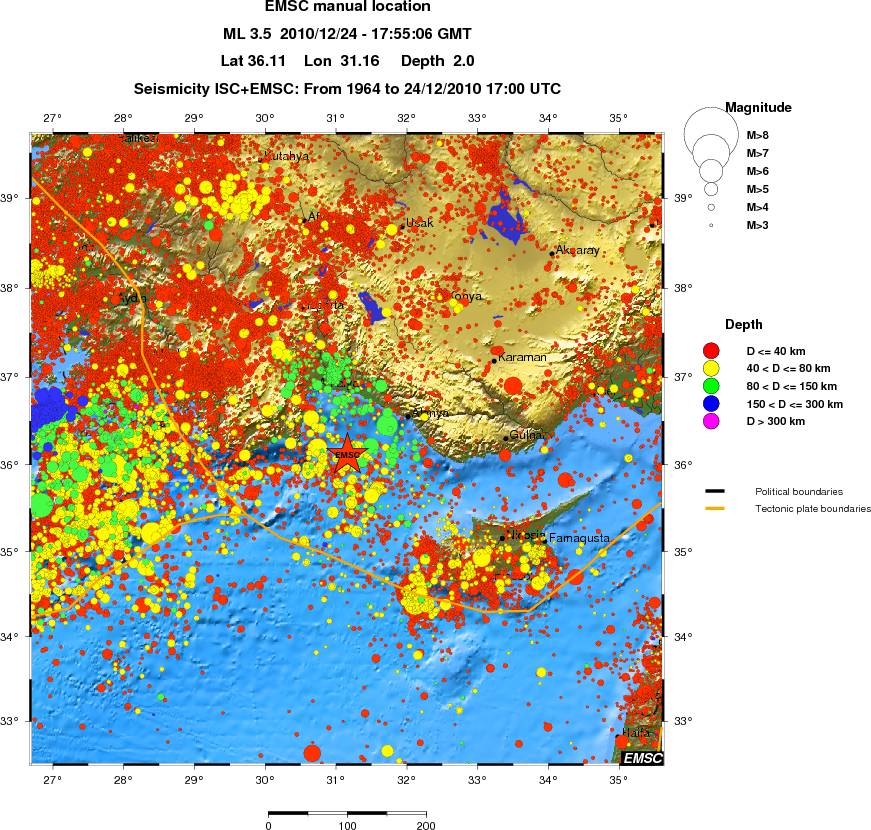 regional historical seismicity