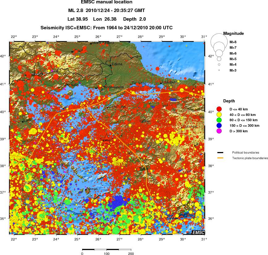 regional historical seismicity