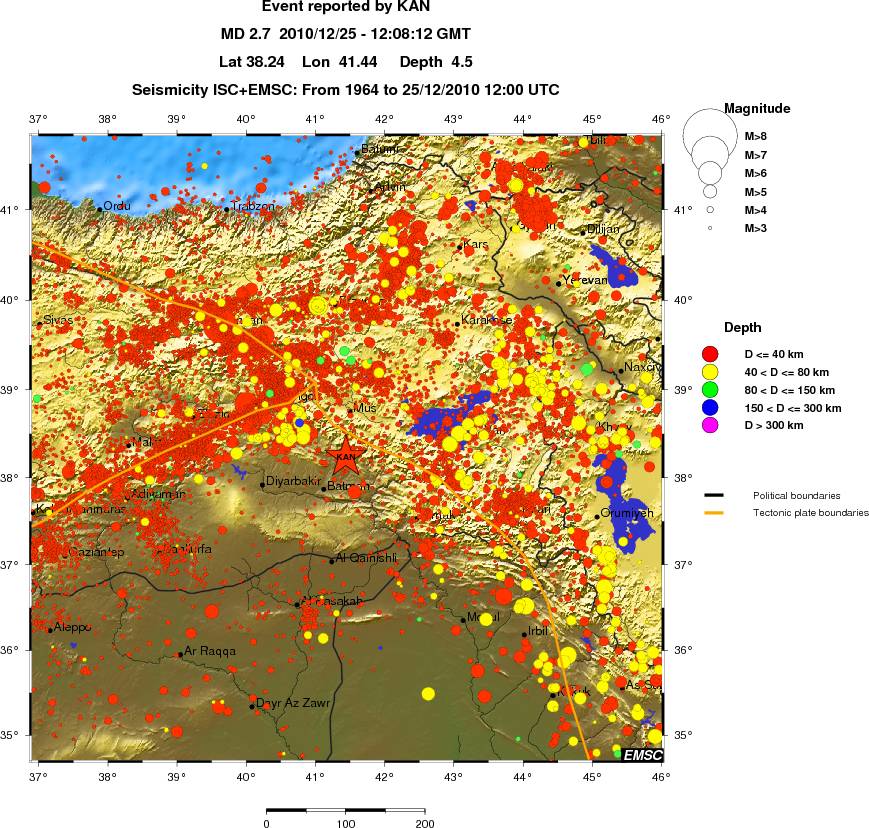 regional historical seismicity