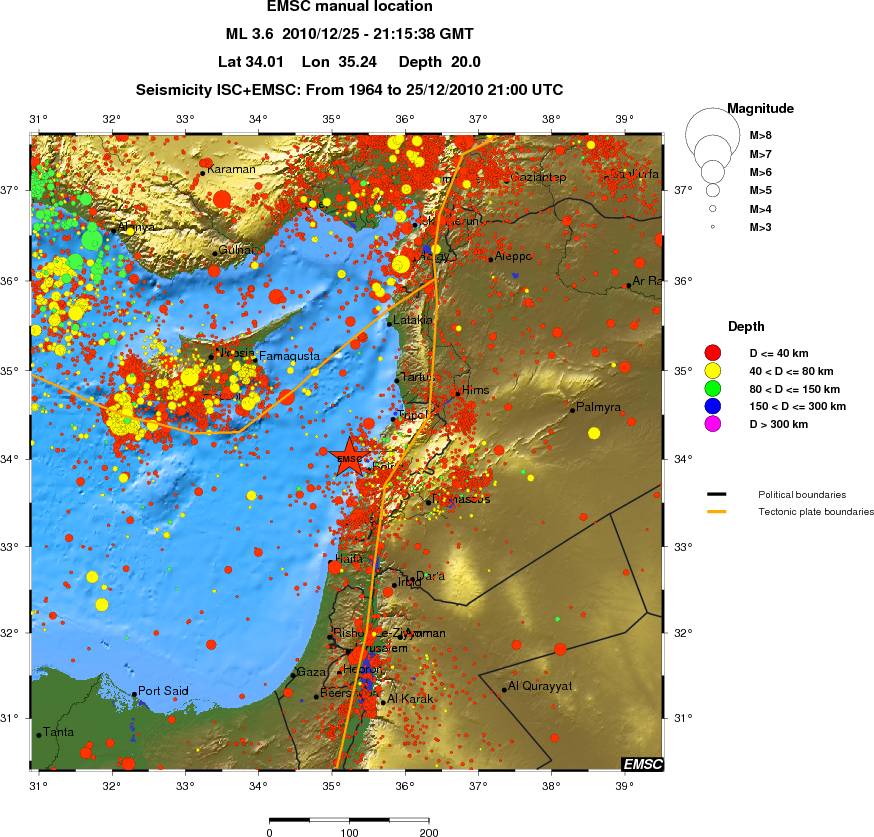 regional historical seismicity
