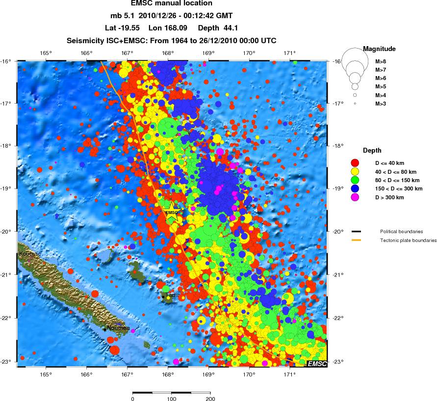 regional historical seismicity