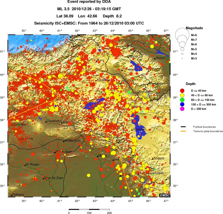 regional historical seismicity