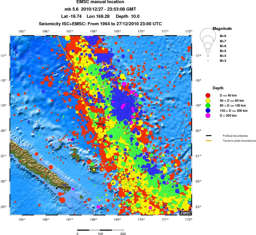 regional historical seismicity