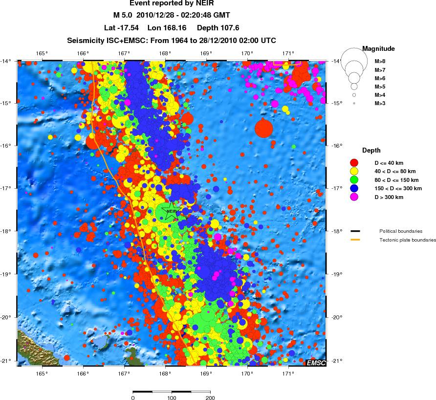 regional historical seismicity