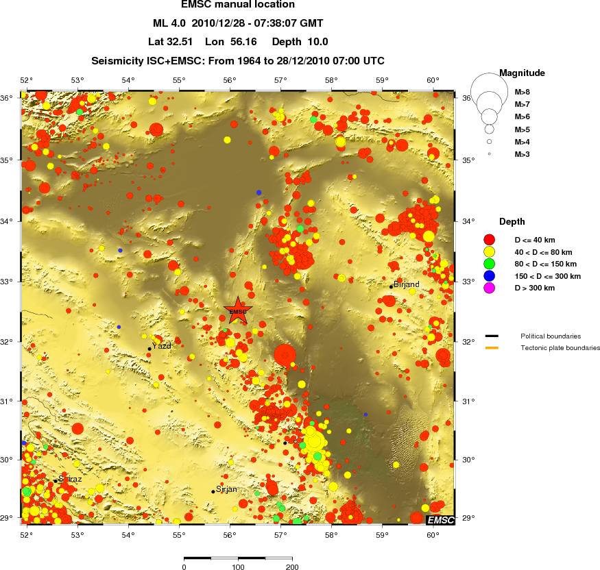 regional historical seismicity