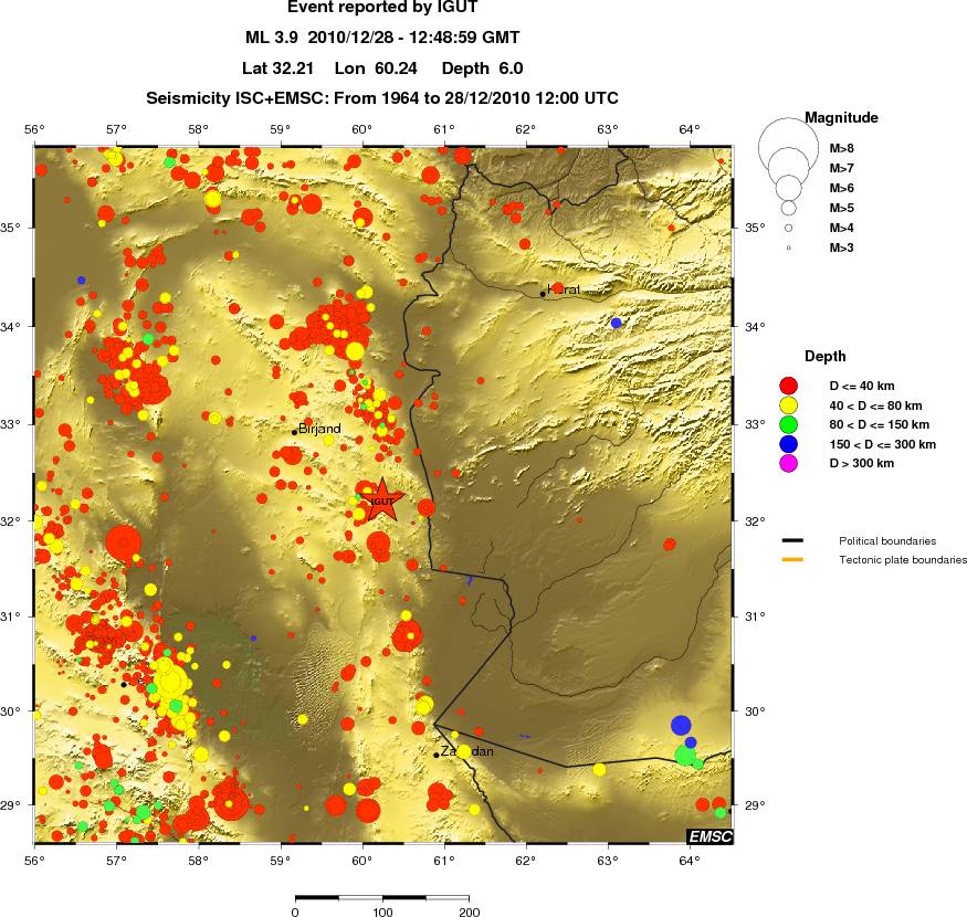 regional historical seismicity