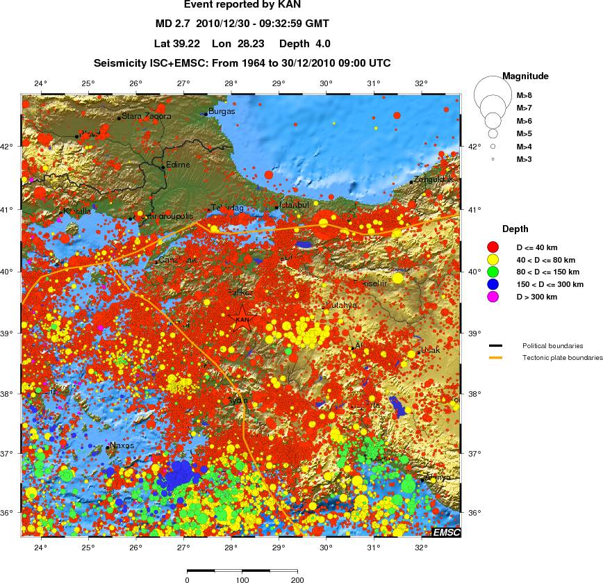 regional historical seismicity