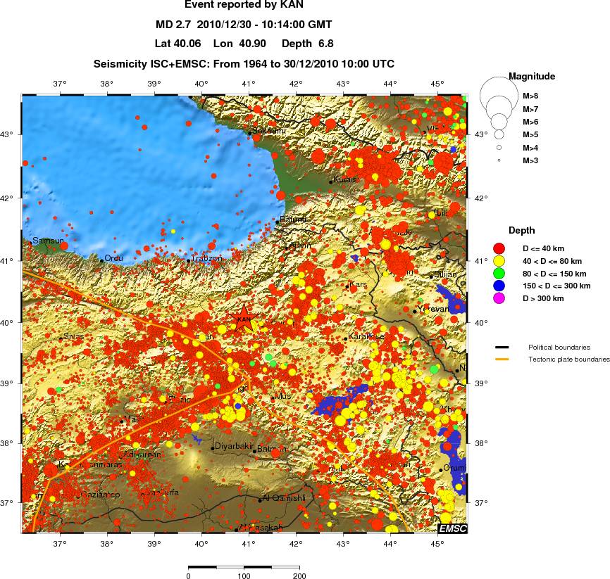 regional historical seismicity