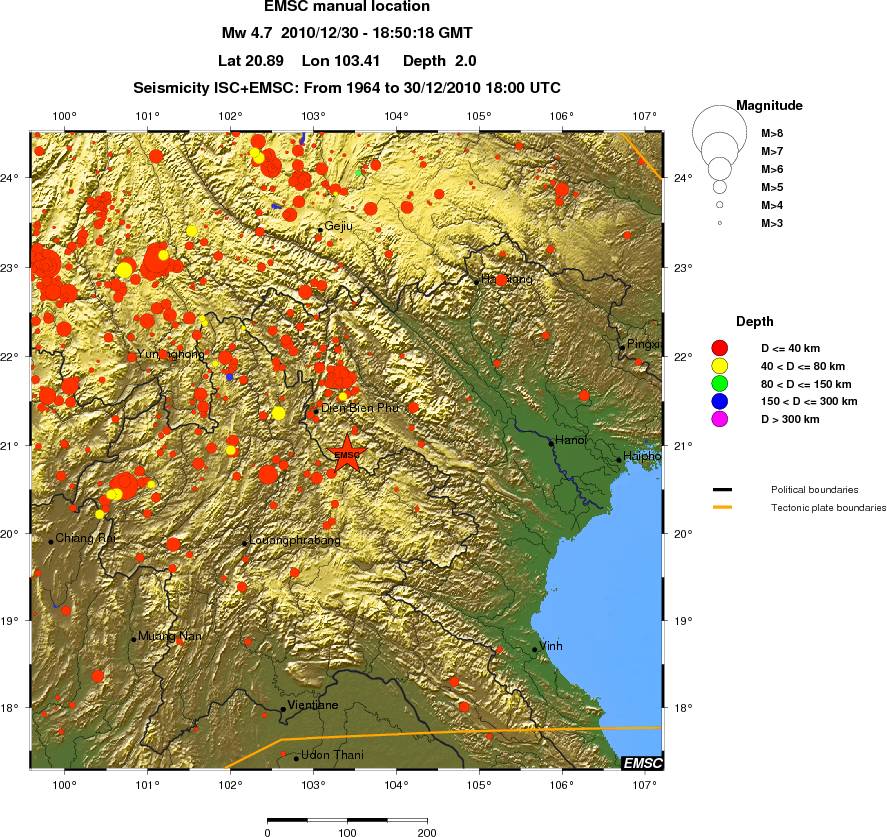 regional historical seismicity