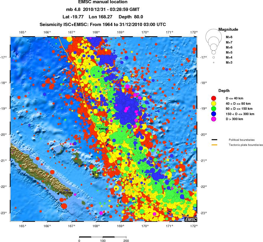 regional historical seismicity