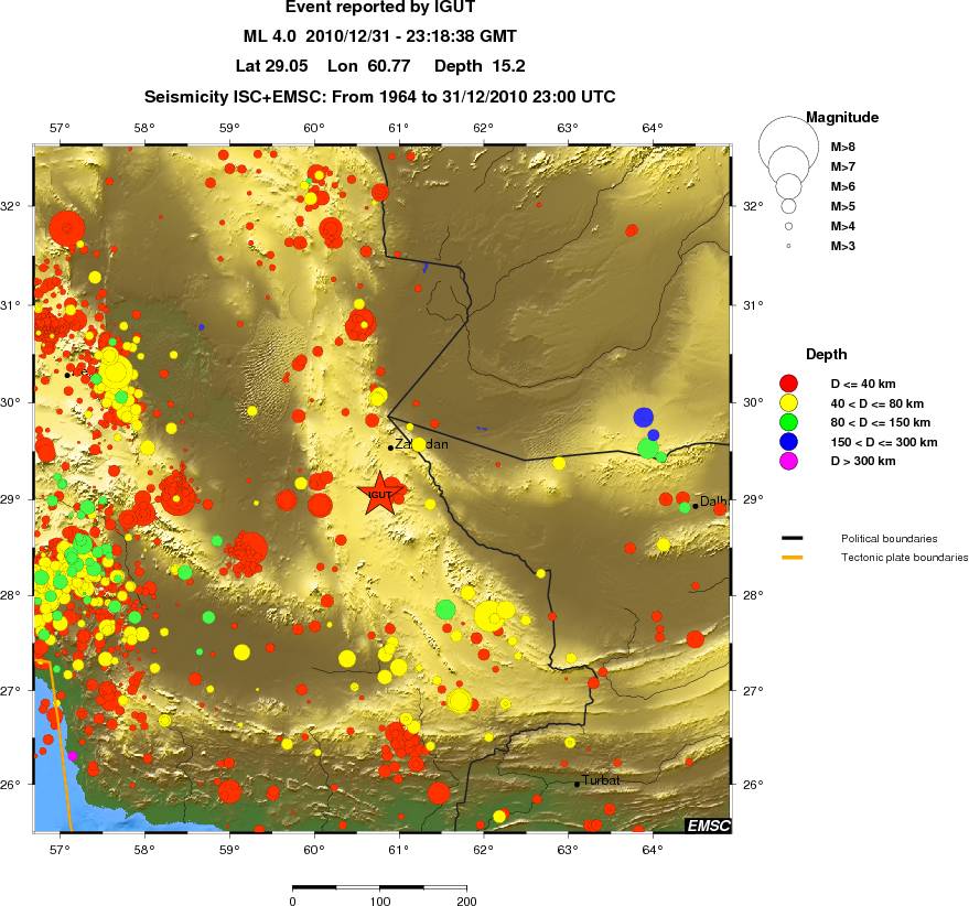 regional historical seismicity