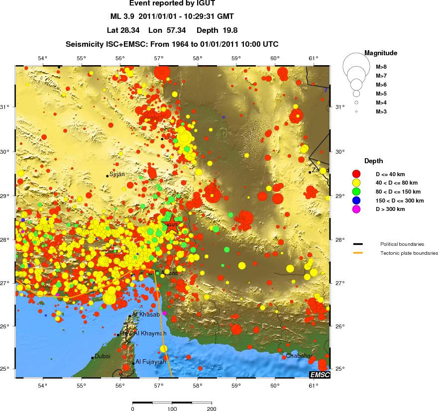 regional historical seismicity