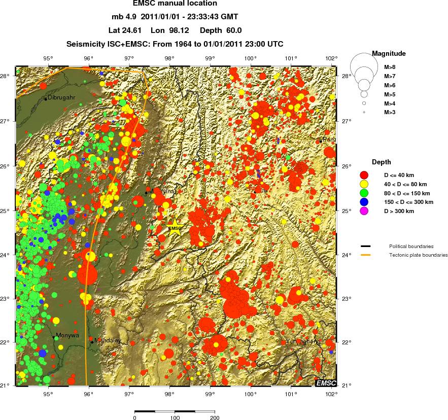 regional historical seismicity