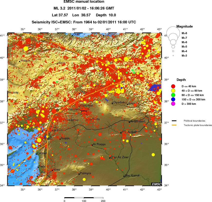 regional historical seismicity
