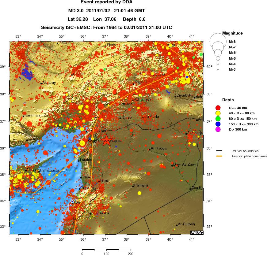 regional historical seismicity
