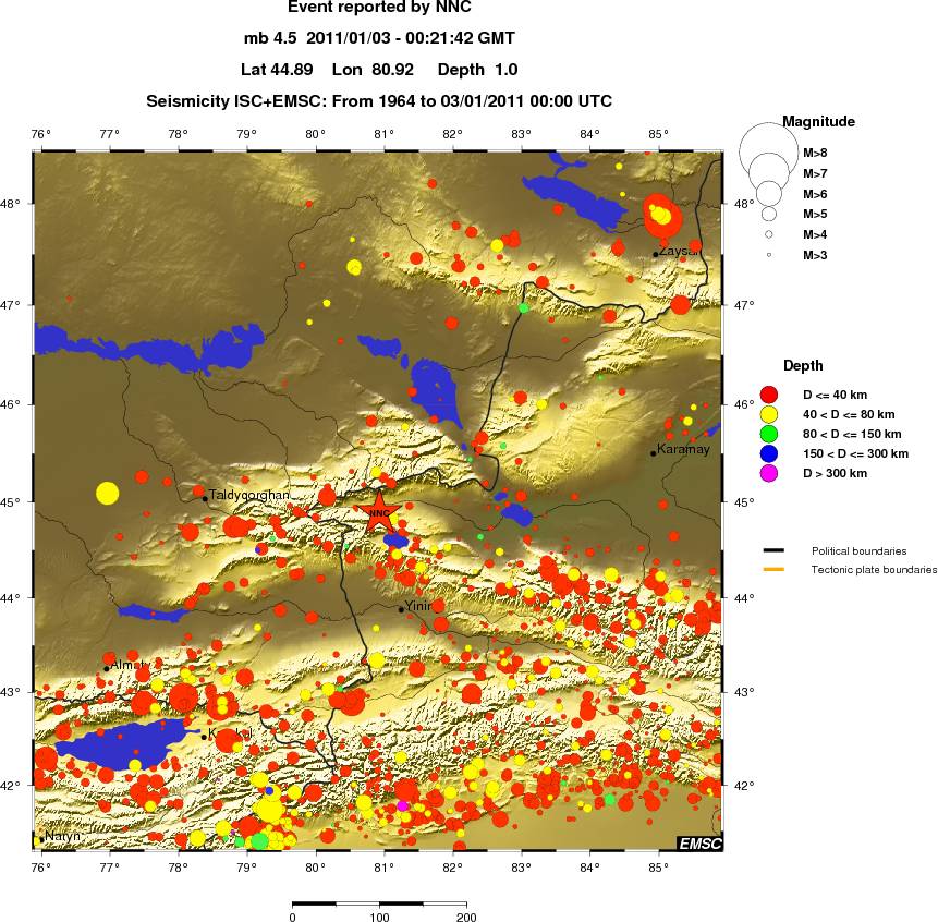 regional historical seismicity