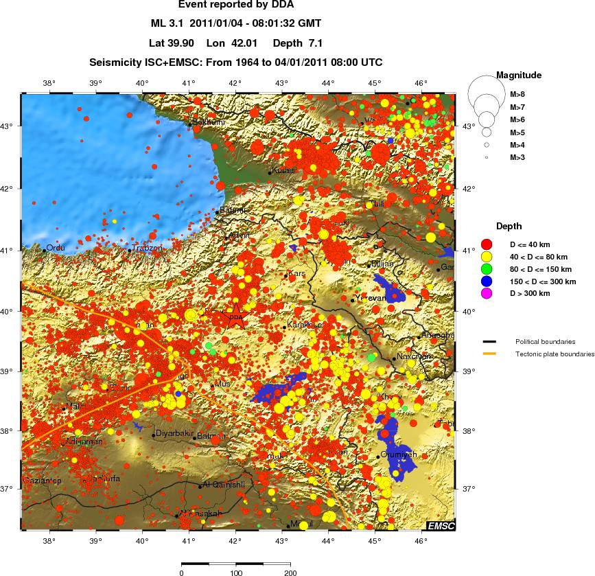 regional historical seismicity
