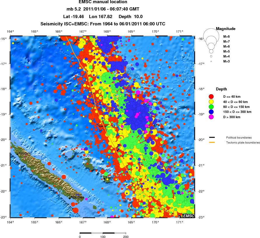 regional historical seismicity