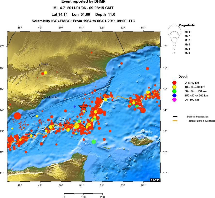 regional historical seismicity
