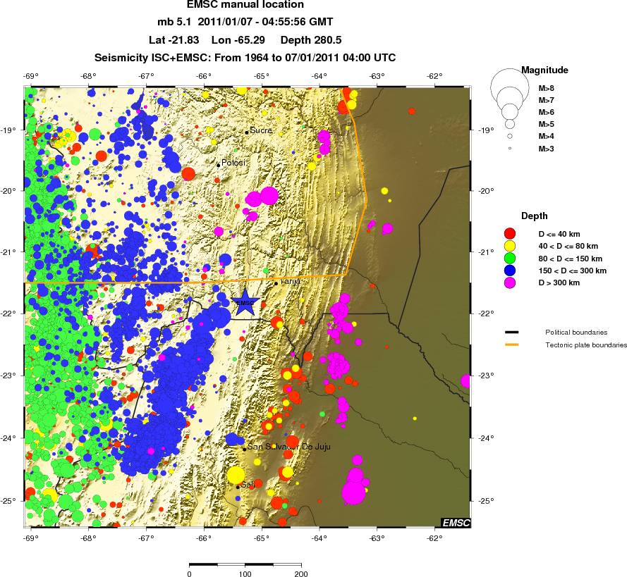 regional historical seismicity