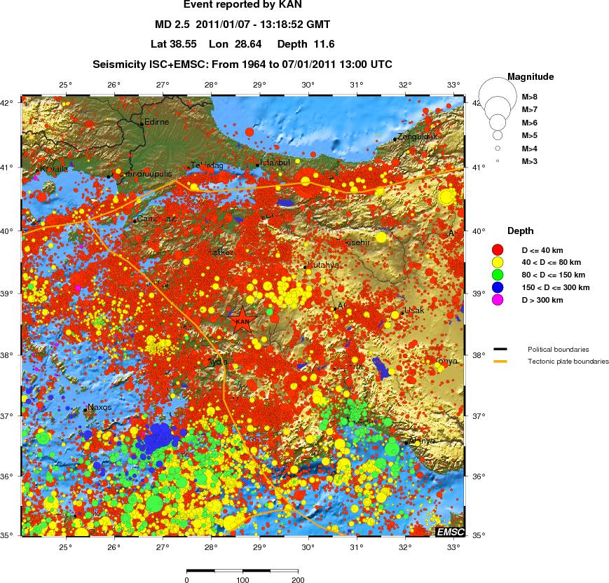 regional historical seismicity