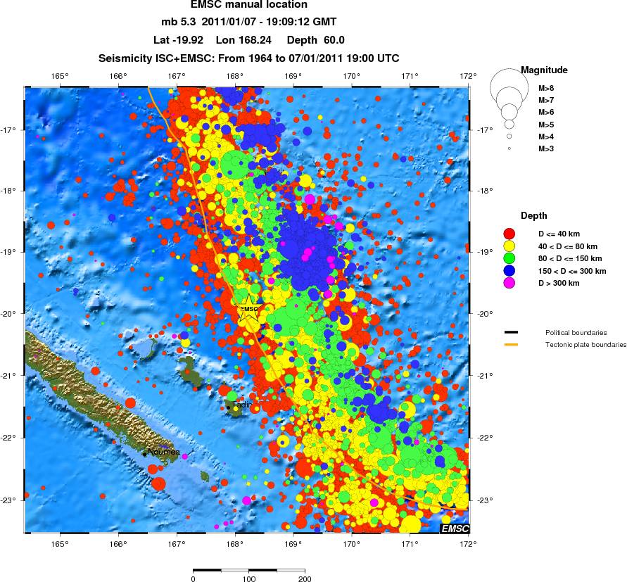regional historical seismicity