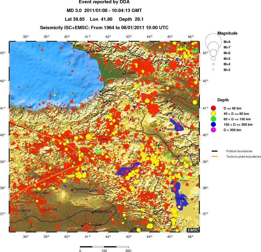 regional historical seismicity