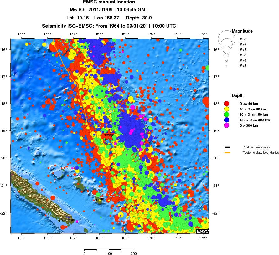 regional historical seismicity