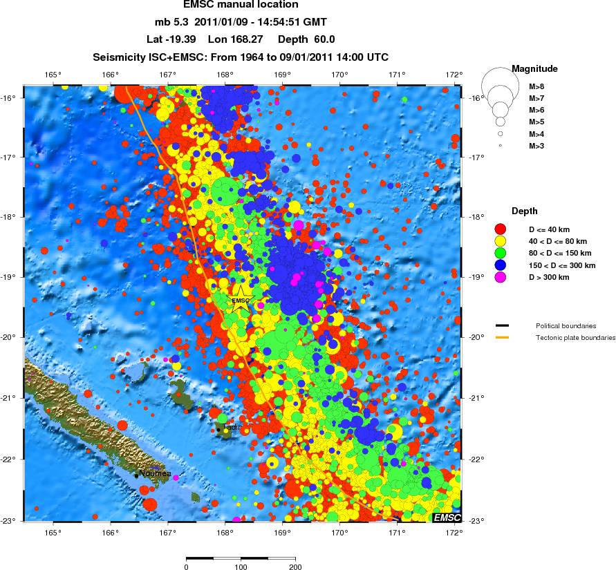 regional historical seismicity