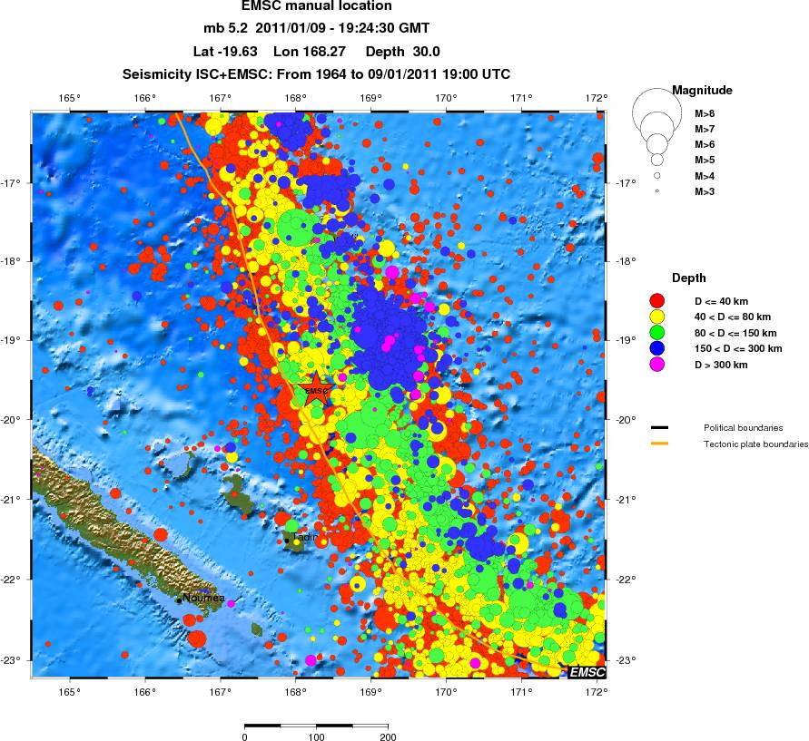regional historical seismicity