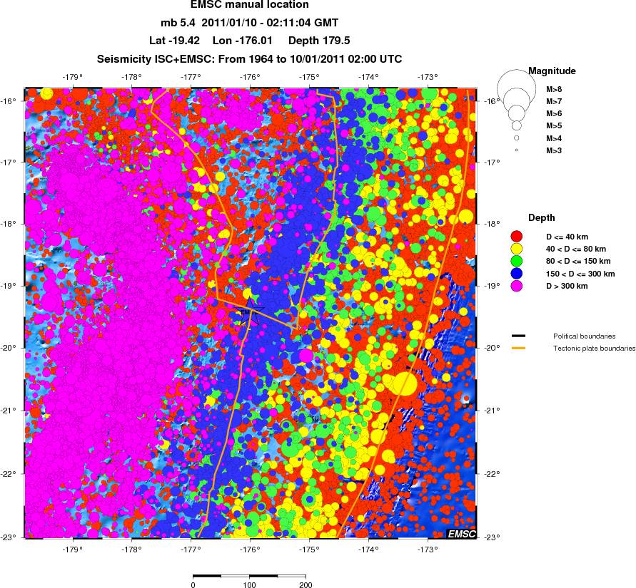 regional historical seismicity