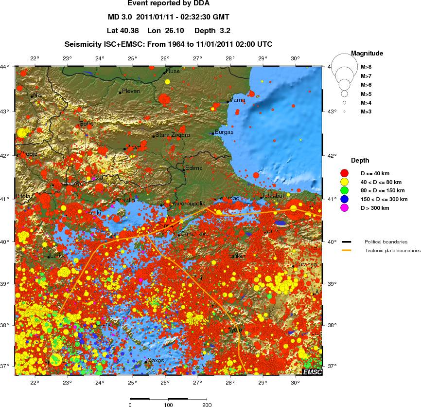 regional historical seismicity