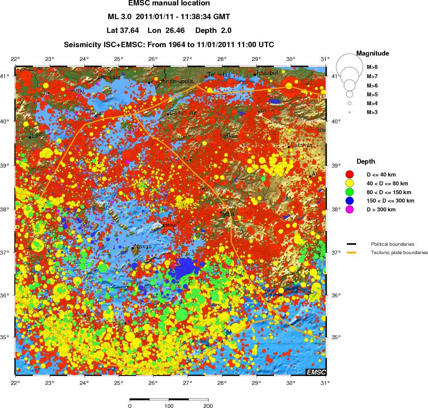 regional historical seismicity