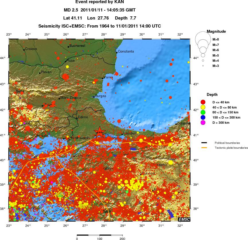 regional historical seismicity
