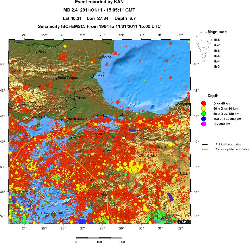 regional historical seismicity