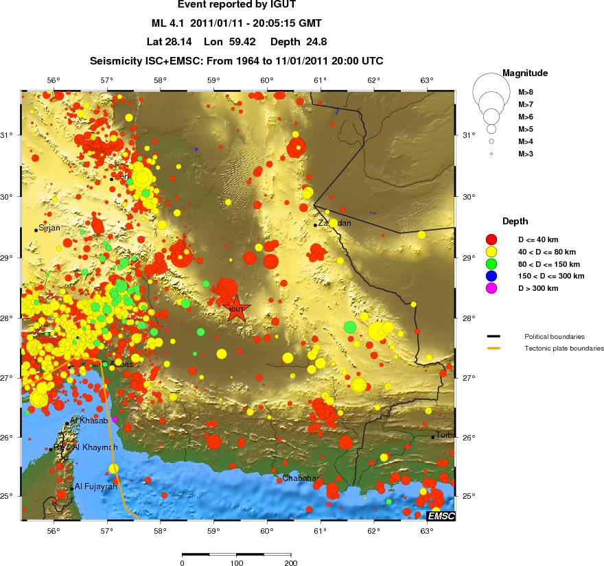 regional historical seismicity