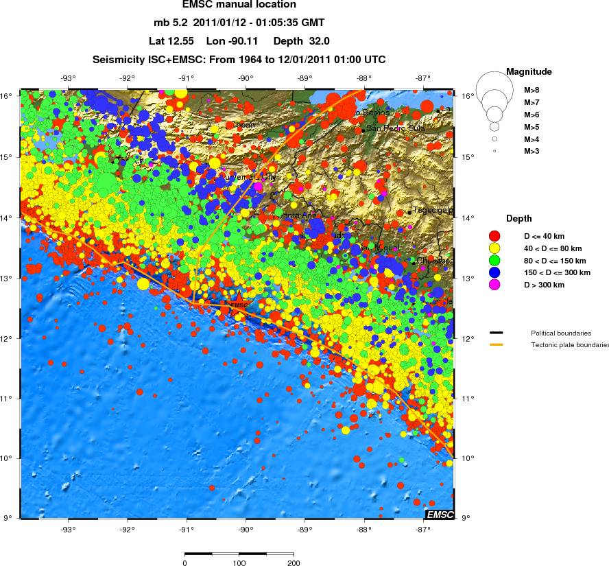 regional historical seismicity